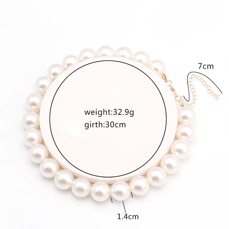 New Simple Imitation Freshwater Pearl Chain Necklace